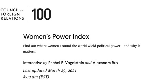 Women’s Power Index | Council on Foreign Relations